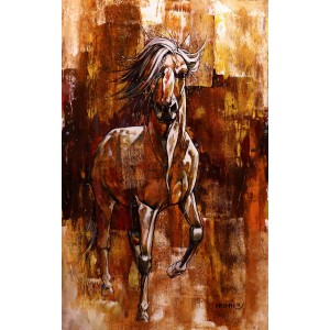 Momin Khan, 30 x 48 Inch, Acrylic on Canvas, Figurative Painting, AC-MK-042
